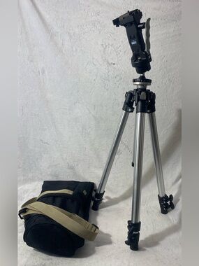 Manfrotto 3001 Tripod With 3265 Head And Bag Bogen Black Made In Italy